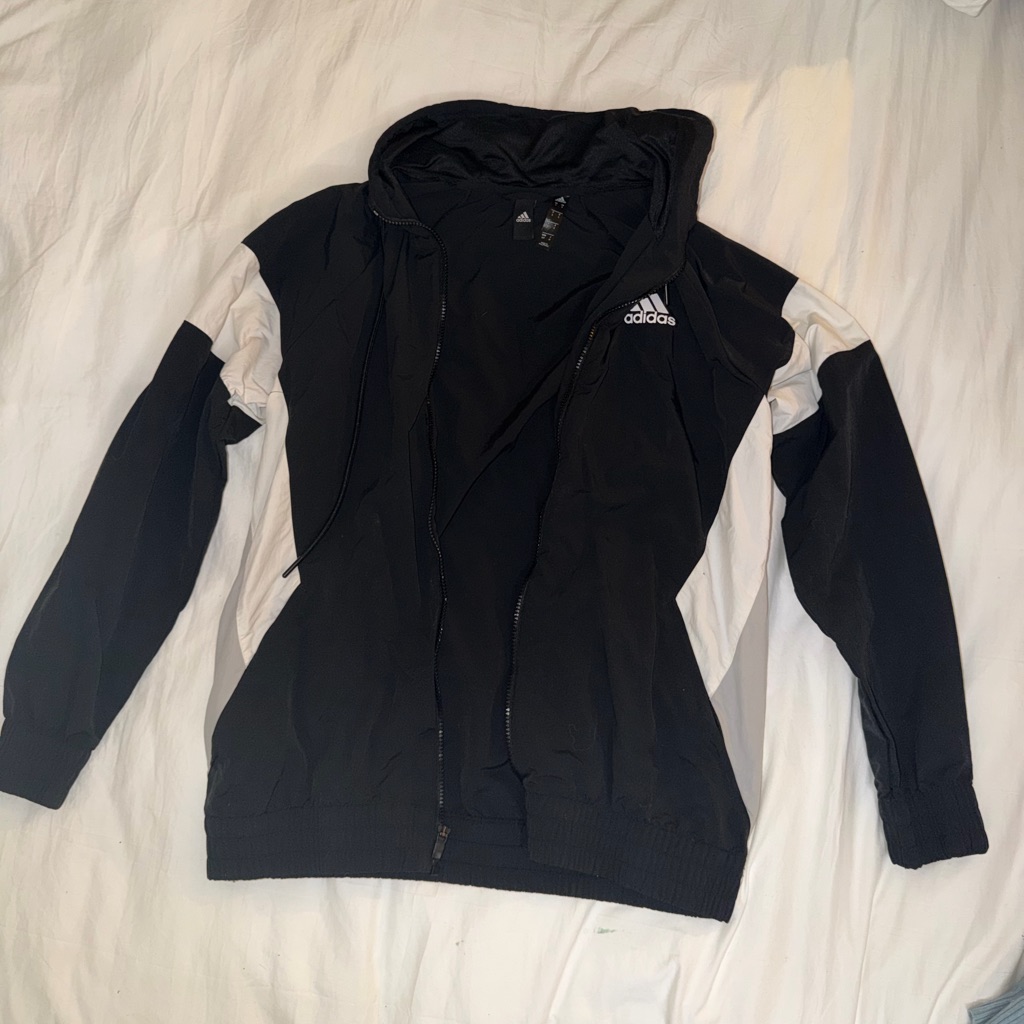 Adidas Women's Black And White Bomber Jacket
